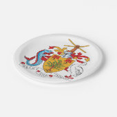 Barbados wapenschild Nationaal embleem Papieren Bordje (Gekanteld)