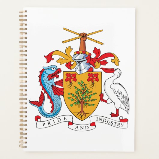 Barbados wapenschild Nationaal embleem Planner (Voorkant)