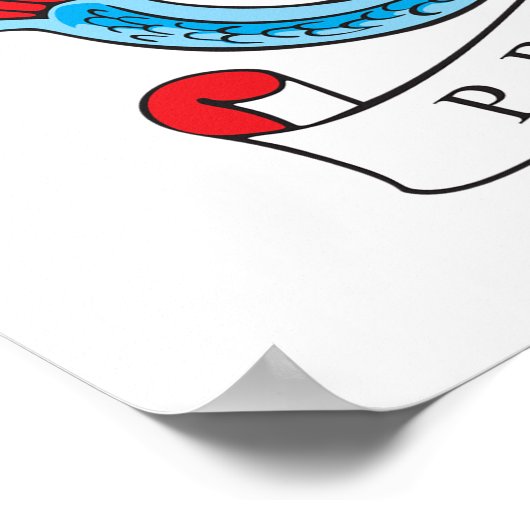 Barbados wapenschild Nationaal embleem Poster (Hoek)