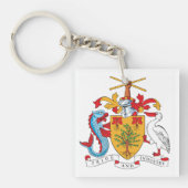 Barbados wapenschild Nationaal embleem Sleutelhanger (Voorkant)