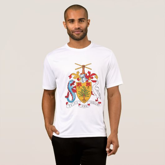 Barbados wapenschild Nationaal embleem T-shirt (Voorkant volledig)