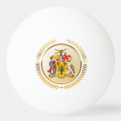 Barbados wapenschild pingpongbal (Voorkant)
