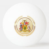 Barbados wapenschild pingpongbal (Achterkant)