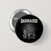 Barbados wapenschild ronde button 5,7 cm (Voorkant /achterkant)
