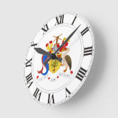 Barbados wapenschild ronde klok (Hoek)