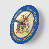 Barbados wapenschild ronde klok (Hoek)