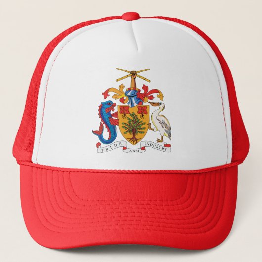 Barbados wapenschild trucker pet (Voorkant)