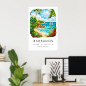 Barbados Watercolor 2 Poster (Thuiskantoor)