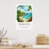 Barbados Watercolor 2 Poster (Keuken)