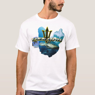 BARBADOS WAVE TRIDENT TERUG T SHIRT