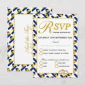 BARBADOS Wedding Celebration RSVP Response Kaart (Voorkant / Achterkant)