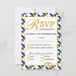 BARBADOS Wedding Celebration RSVP Response Kaart