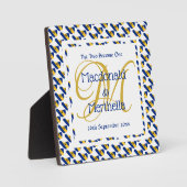 BARBADOS Wedding Keepomwille Gift Custom Monogram Fotoplaat (Voorkant)