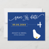 Barbados Wedding Save the Date Kaart, Kaart Magnetische Uitnodiging (Voorkant)