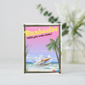 Barbados - wou dat je hier was! briefkaart (Staand voorkant)