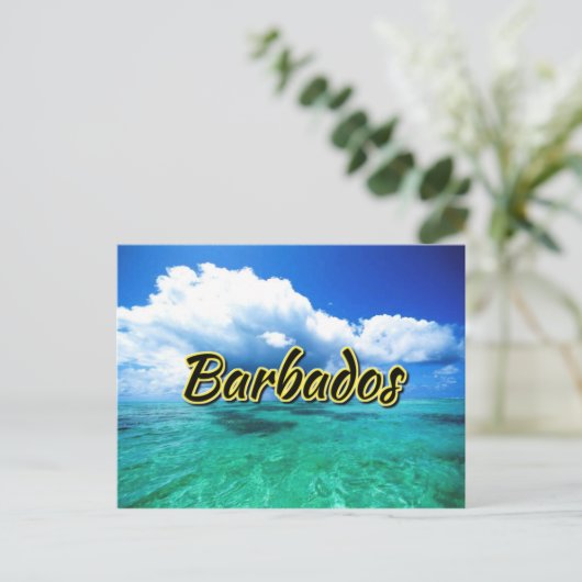 Barbados zee sky briefkaart (Staand voorkant)