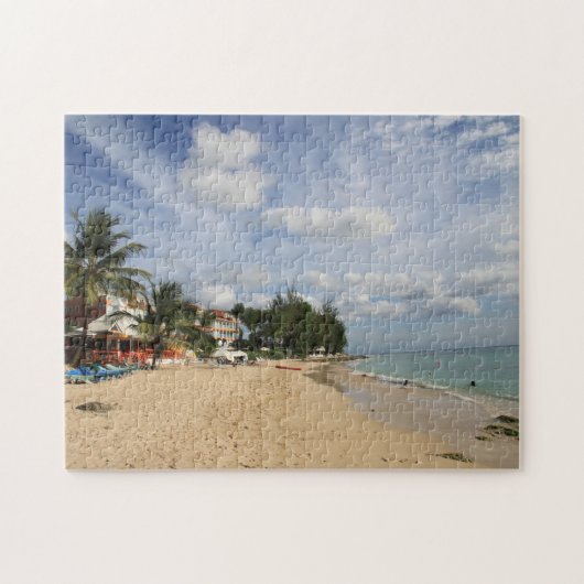 Barbados Zonnig Strandtafereel. Legpuzzel (Horizontaal)