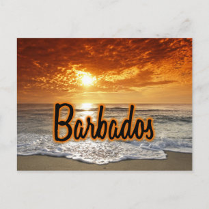 Barbados-zonsondergang Briefkaart