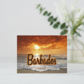 Barbados-zonsondergang Briefkaart (Staand voorkant)