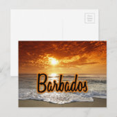 Barbados-zonsondergang Briefkaart (Voorkant / Achterkant)
