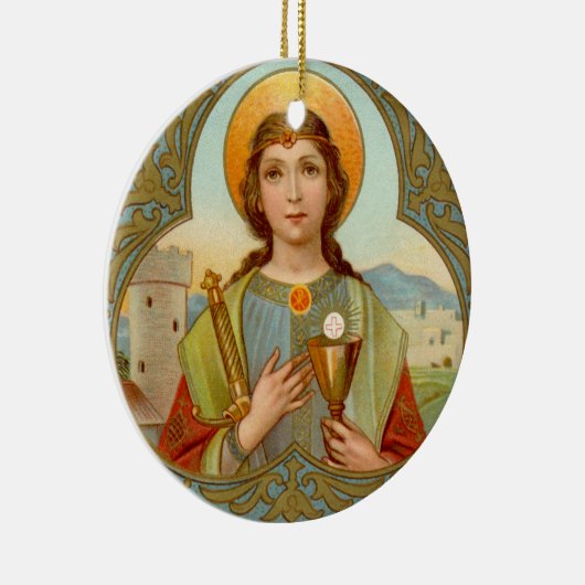 Barbara (BK 001) Keramisch Ornament (Rechts)