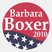 Barbara Boxer 2010 Lapel Stickers (Voorkant)