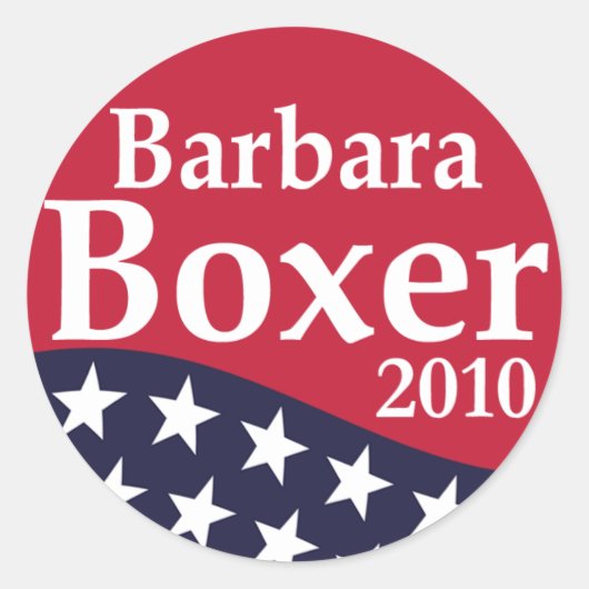 Barbara Boxer 2010 Lapel Stickers (Voorkant)