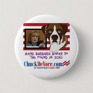 Barbara Boxer naar het pond sturen in 2010 Ronde Button 5,7 Cm
