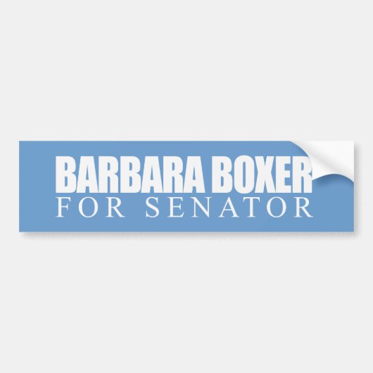 Barbara Boxer voor senator 2010 Bumpersticker (Voorkant)