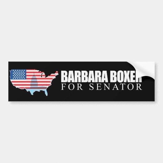 Barbara Boxer voor senator 2010 Bumpersticker (Voorkant)