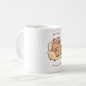 Barbara Capybara Leest Boek Knus Mok (Voorkant links)