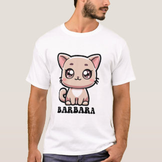 Barbara Cute Kitty Kat Design T-shirt