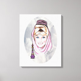Barbara Eden, ik droom van Jeannie. Canvas Afdruk