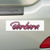 Barbara faded roze Aufkleber-Sticker Bumpersticker (Op auto)