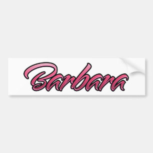 Barbara faded roze Aufkleber-Sticker Bumpersticker