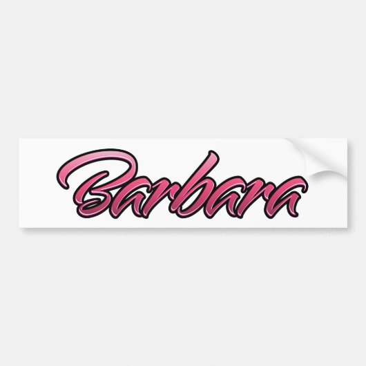 Barbara faded roze Aufkleber-Sticker Bumpersticker (Voorkant)