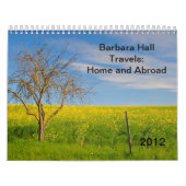 Barbara Hall - Travels: Thuis en buitenland, 2012 Kalender (Hoes)