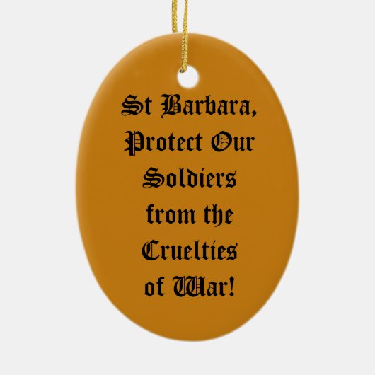 Barbara (JP 01) Keramisch Ornament (Achterkant)