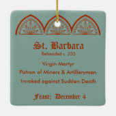 Barbara (JP 01) Square Keramisch Ornament (Achterkant)
