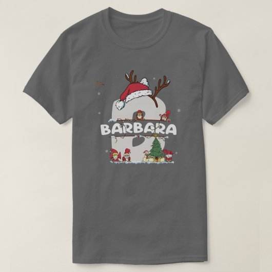 Barbara Kerstw Barbara Name voor grappige feestdag T-shirt (Design voorkant)