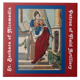 Barbara met Artillerie (M 007) Tile 2 Tegeltje