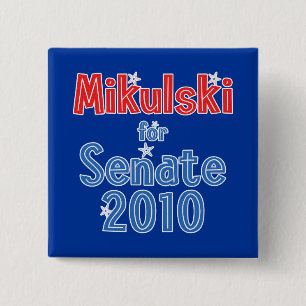 Barbara Mikulski voor Senaat 2010 Star Design Vierkante Button 5,1 Cm