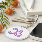 Barbara monogram B naam en betekenis van het sleut Sleutelhanger (Voorkant Rechts)