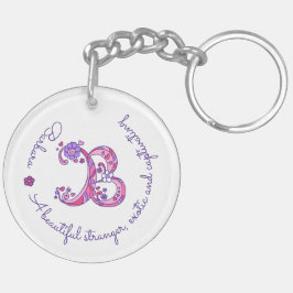 Barbara monogram B naam en betekenis van het sleut Sleutelhanger