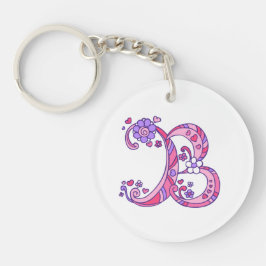 Barbara monogram B naam en betekenis van het sleut Sleutelhanger