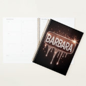Barbara Naam Roze Goud Diamant Druppelende Glitter Planner (Display)