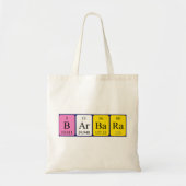 Barbara periodieke table name canvas tas (Voorkant)