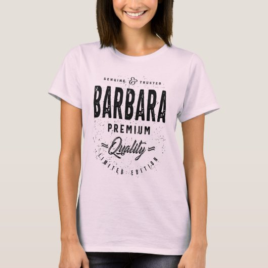 Barbara Persoonlijke naam Birthday Gift T-shirt (Voorkant)