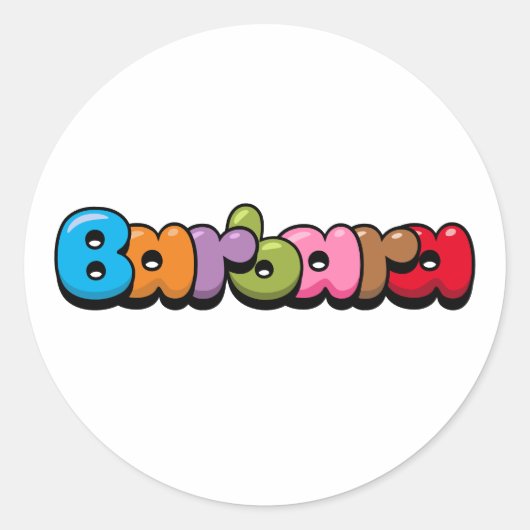 Barbara Ronde Sticker (Voorkant)
