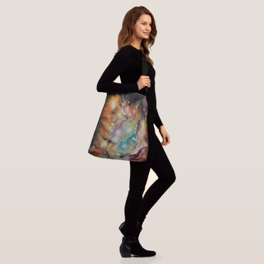 Barbara Sheehan Galaxy Nebula Artist Crossbody Tas (Op model)